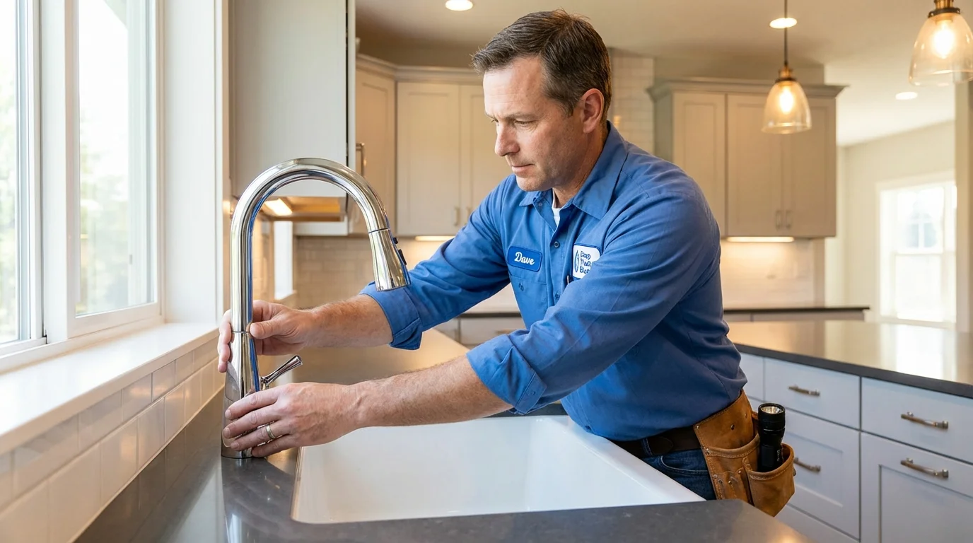 Kitchen faucet installation by Johns Plumbing LLC in Hamtramck